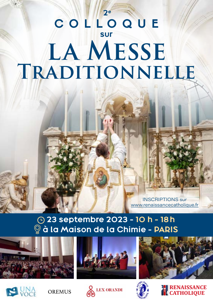 Deuxième colloque sur la Messe Traditionnelle le 23 septembre 2023 à Paris